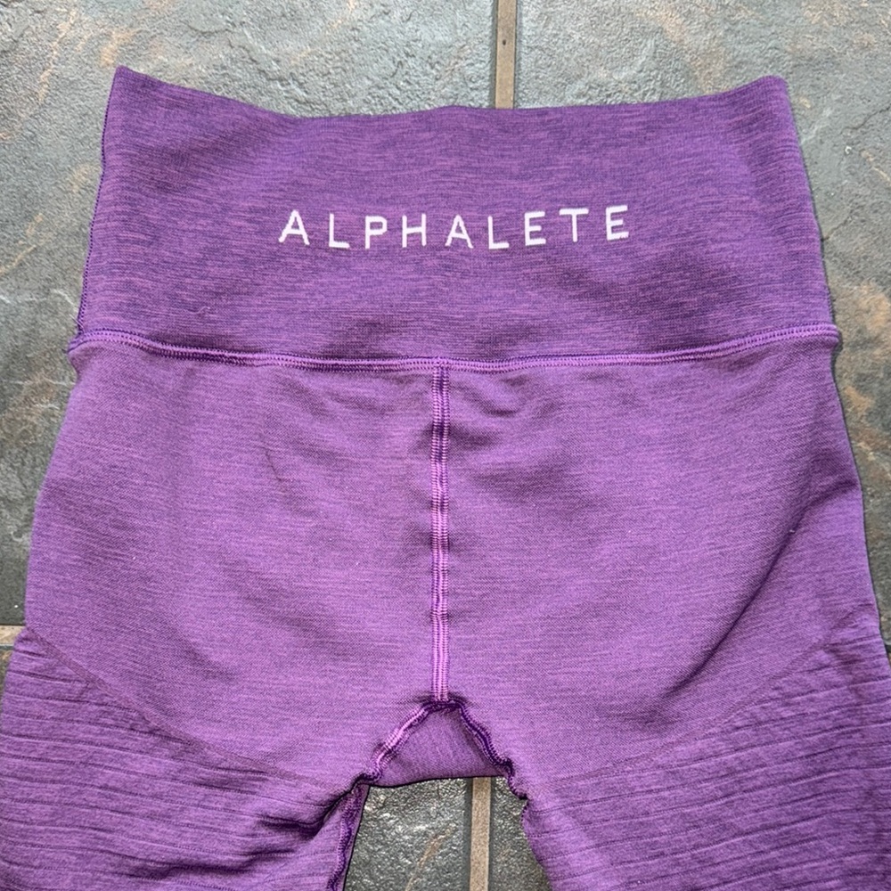 Alphalete Purple Leggings High Waist Seamless Design